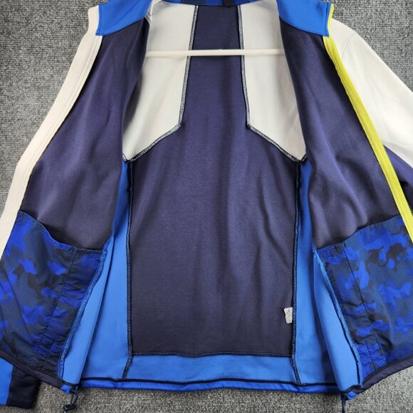 Greyson Full Zip Pockets Blue White Jacket Men Medium Stretch Golf - Picture 16 of 16